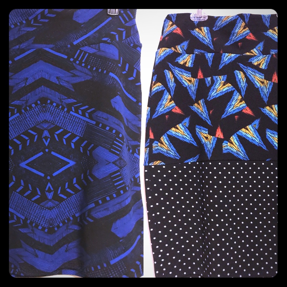 TWO (2) skirts Lularoe Cassie BLUE